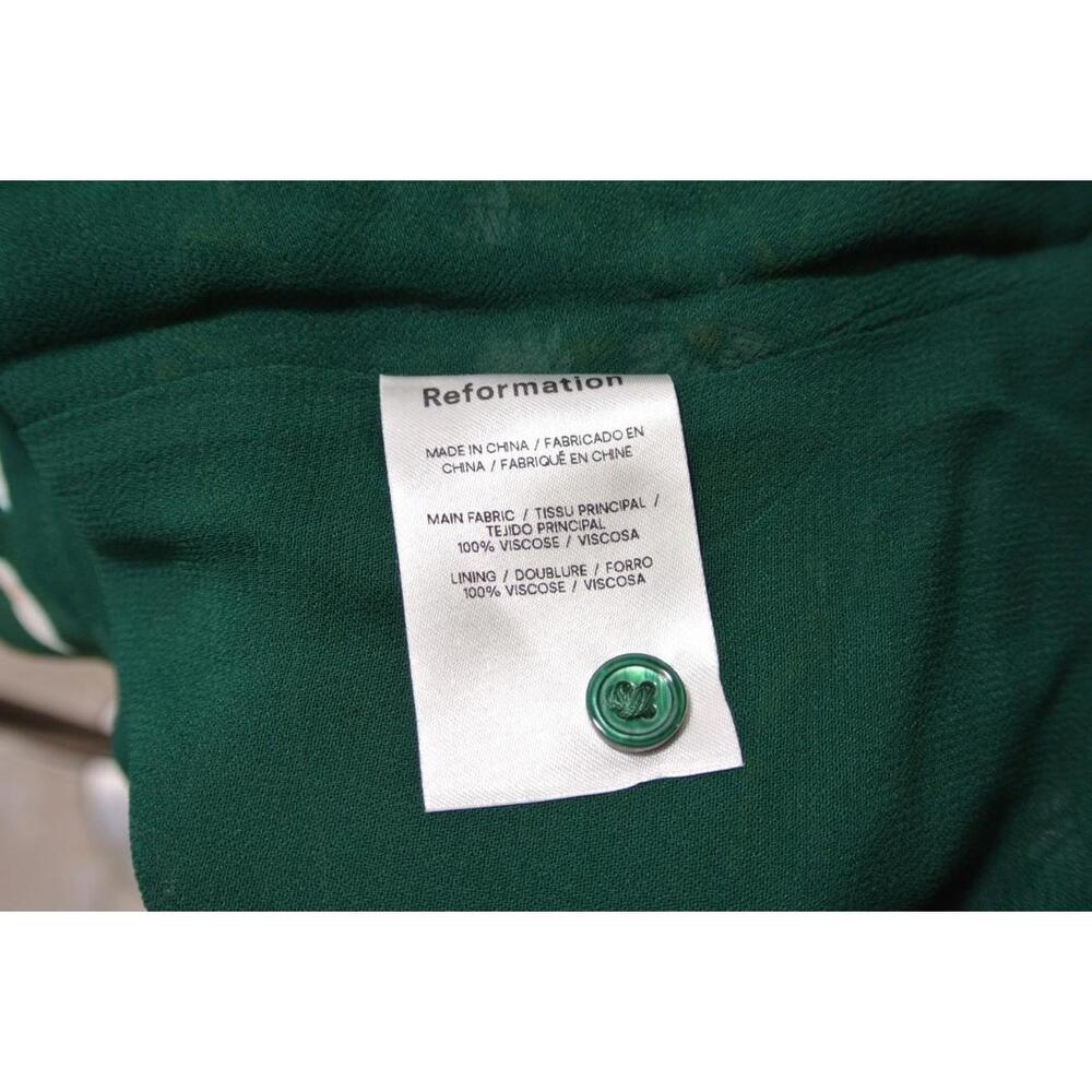 NEW Reformation Rosi Dress Buena Green multi Size 8 #2908 - Picture 9 of 10